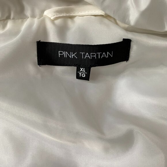 PINK Tartan BNWT White Full Zip Puffer Vest - Picture 6 of 9